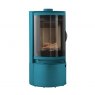 Hoxton 7 in NEW Miami Blue on colour-matched tall log store accessory