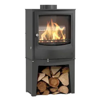 Free standing STOVE K5 S Contemporary Stove Wood Burner plus Log Burner  storage